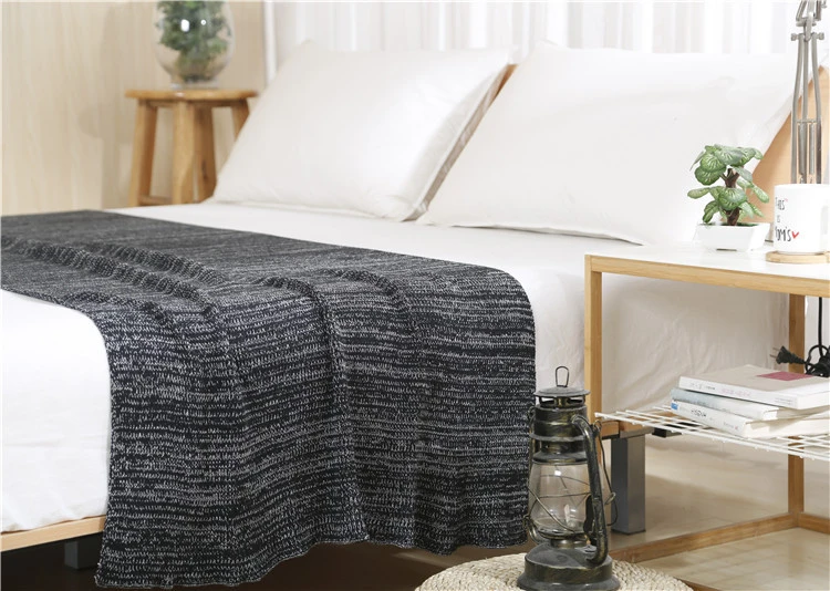 High Quality Wholesale Sherpa Throw Knitted Blanket
