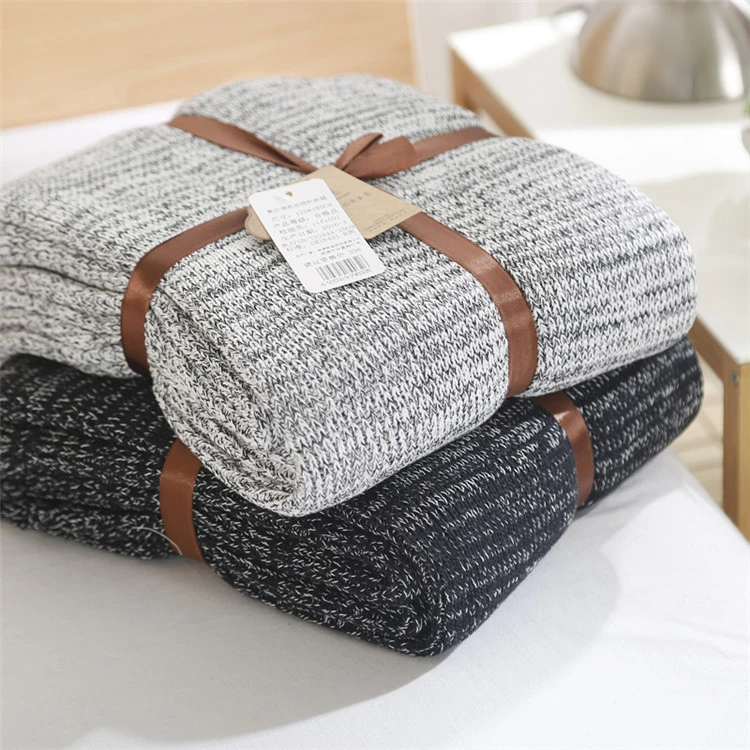 High Quality Wholesale Sherpa Throw Knitted Blanket